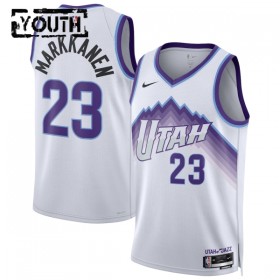 Maillot NBA Utah Jazz Lauri Markkanen Nike 2025-26 Association Edition Blanc Swingman - Enfant